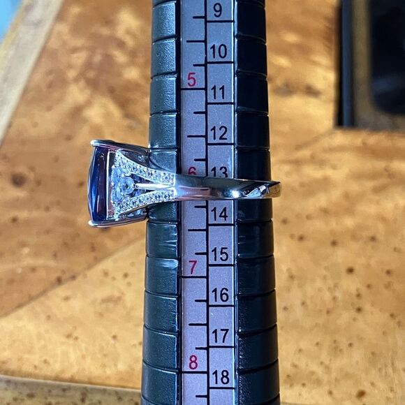 Color Changing Fluorite Tanzanite Sterling Silver Ring Size 6 - Picture 10 of 11